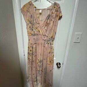 Floral Pink Maxi Dress